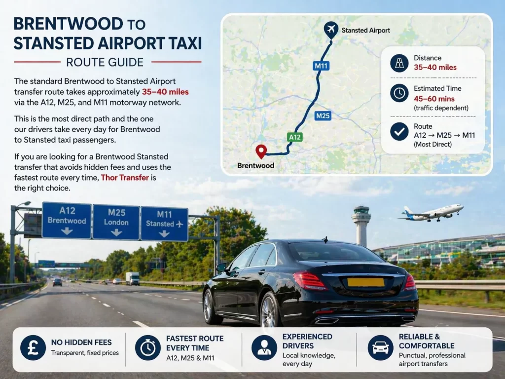 Brentwood Stansted transfer