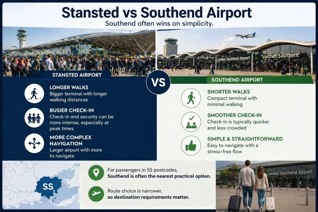 Stansted vs Southend airport